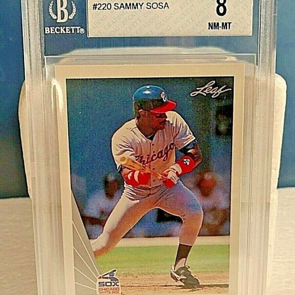 SAMMY SOSA GRADED BECKETT Chicago White Sox #220 Baseball Card 1990 - Picture 6 of 8